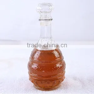 Glass Vodka Wine Bottles With Cork Lid TY42 thumbnail-4