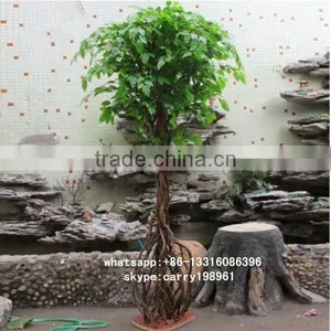 LXY082418 Artificial Plants and Trees Realistic Ficus Bonsai Tree Artificial Banyan Bonsai thumbnail-1