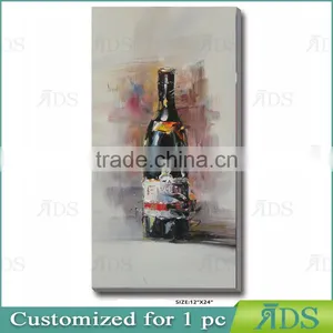 Handmade Wine Bottle Abstract Oil Painting thumbnail-6
