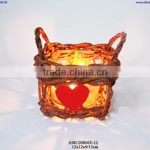Rattan Candle Lantern for Wedding thumbnail-1