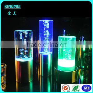 Battery Operated Color Changing Led Lights Aluminium Metal Base Crystal Bubble Led Table Lamp thumbnail-5
