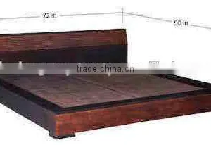 Dual Tone Finish Wooden King Size Bed thumbnail-1