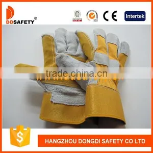 DDSAFETY Wholesale Double Leather Glove Safety Gloves thumbnail-1