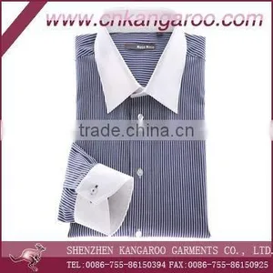 White Contrast Collar Tuxedo Tailored Mens Shirts thumbnail-1