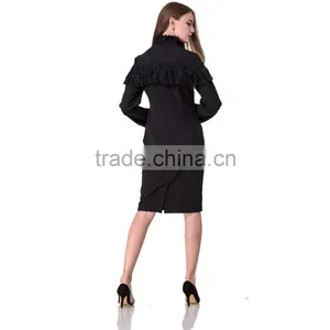 Guangzhou Domin Fashion New Styles 2017 Women Black Dress thumbnail-5