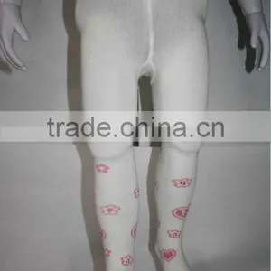 Girls Pretty Pink Flower and Heart Printed Tights thumbnail-1