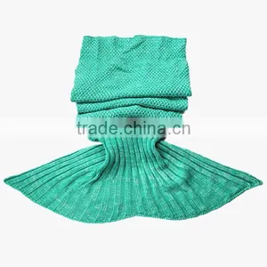 Hot Selling Knitted Mermaid Tail Blanket for Gift Wholesale thumbnail-5