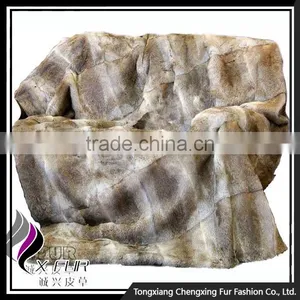 CX-D-08B Express Hand Made Real Rabbit Fur Carpet thumbnail-6