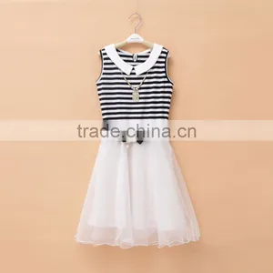 2016 Latest Fashion Girl Chiffon Dress Cotton Girls Dresses For Kids Children Boutique Clothing thumbnail-1