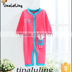 100 Cotton Infant Baby Girls Romper Wholesale Girls Cute Lovely Rabbit Bodysuits Baby Jumpsuits thumbnail-1
