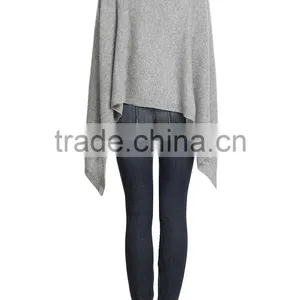 Wholesale Knitted Pure Cashmere Poncho thumbnail-2