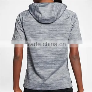 Fashion Blank Racing Shirts Wome Short Sleeve Sports t Shirts With Hood thumbnail-2