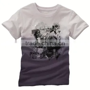 BOYS DIP DYED T SHIRT WITH CUSTOM PRINT thumbnail-1