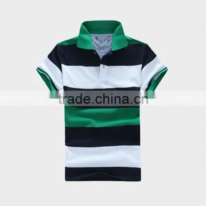Stripe Men's Polo Shirt With Ribbon thumbnail-2