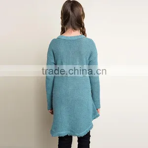 S32450W Junior Knit Long Sweaters Teenager Fashion Sweater 2017 Big Babies Spring Casual Sweater thumbnail-2