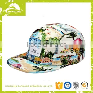 Floral Design Your Own Custom Hat 5 Panel Custom Hat Wholesale thumbnail-1