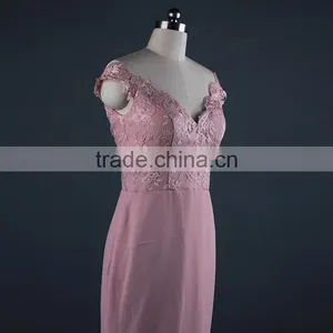 Beaded Pink Long Evening Dress thumbnail-4