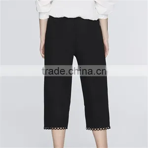 2017 Fashion Circle Hems 3 Quarter Length Ladies Casual Pants thumbnail-3