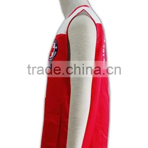 ISO 9001 Audit Factory 100% Polyester Zip up Red Fitted Safety Vest thumbnail-3