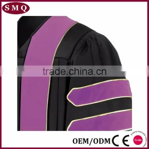 Wholesale Adult Size School Uniform Doctoral Graduation Gown thumbnail-4