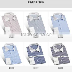 Band Collar Long Sleeve French Cuff 100% Cotton Mans Shirts thumbnail-3