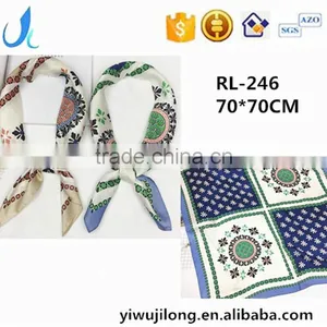 Digital Print Fashion Silk Scarf thumbnail-1