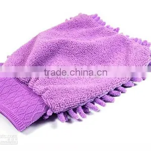 Microfiber Colored Chenille Car Wash Mitt thumbnail-1