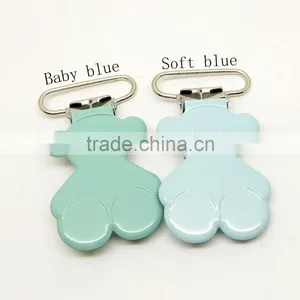 1" Bear Suspender Clips Enamel Pacifier Holder Clips thumbnail-3