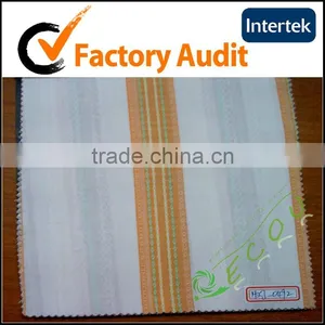 White With Yellow Yarn Dyed Cotton Strip Fabric thumbnail-1
