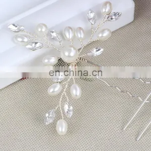 Bride Wedding Headcomb Pearl Hair Fork Wedding Accessories thumbnail-3