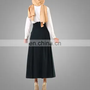 OEM Service China Factory Custom Made Wholesale Muslim Abaya Solid Long Skirt thumbnail-4