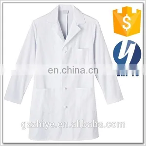 Hospital Uniform Knot Button Design Lapel Lab Coat thumbnail-1