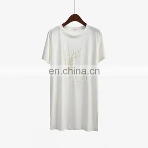 OEM Fashion Printed Elk Patterns Women Long T Shirt thumbnail-6