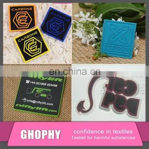 Custom Bags Accessory Silicone Heat Tansfer Rubber Label thumbnail-1
