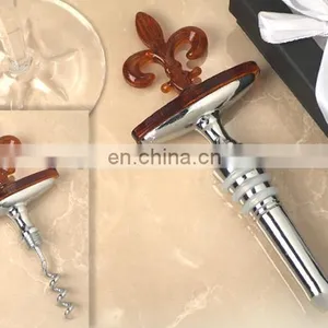 Art Deco Fleur De Lis Wine Opener-Stopper Combo thumbnail-1