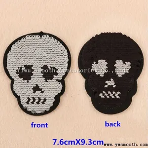 Fashion Reversible Heart Sequin Designs Embroidery Patches Decoration Garment Accessories thumbnail-4