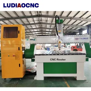 China Jinan Factory Supply 3d Wood Wall Carving CNC Engraving Router Machine Price With 1300*2500mm Working Size thumbnail-1