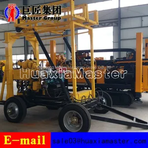 XYX-200 Wheeled Hydraulic Core Drilling Rig Trailer Travelling Hydraulic Water Well Drilling Machine Mobile and Convenient thumbnail-3