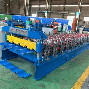 Roof Panel Metal Roofing Fascia Trapezoidal Tile Roll Forming Machine For Sale thumbnail-5