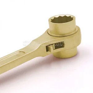 WEDO Non Sparking Aluminum Bronze Doudle Side Ratchet Wrench thumbnail-5