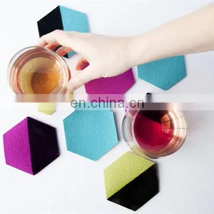 Custom Design Red Color Cup Heated Drink Coaster Holder Table for Drinks Felt Coasters Kung fu Tea Ceremony Accessories thumbnail-5