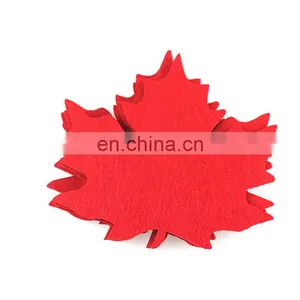 Various Colors Thanksgiving Maple Leaf Felt Drink Coaster Set for Autumn thumbnail-7