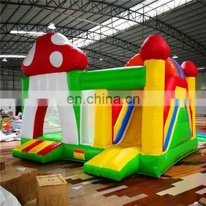 Mushroom Castle Inflatable Bounce Castle With Slide ,Inflatable Jumping Bouncer for Children thumbnail-1