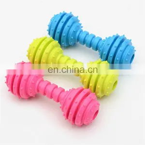Guangzhou Manufacturer Supply Soft Pet Molar Toy Chewing Dog Toy Tpr Dumbbel thumbnail-2