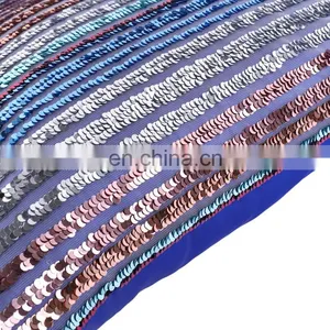 New Design Colorful Stripe Stripped Pattern Indoor Sequin Cushion/pillow/decorative Cushion Cover thumbnail-7
