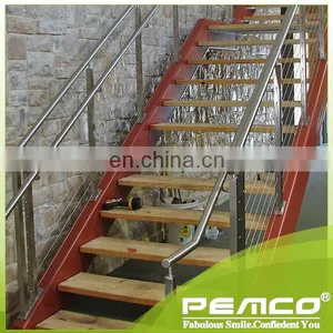 Railing Fitting Measuring Stand Mounted Wooden Exterior Stair Railing thumbnail-5