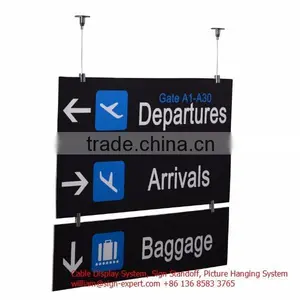 Cable Hanging Display Suspension Wire Sign Holder thumbnail-1