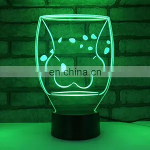 3D Led Light Optical Cat Paw Shaped Lamp With Touch Sensor Switch for Bedroom thumbnail-5