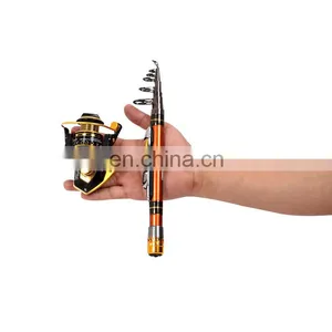 Carbon Fiber Fishing Rod Telescopic Fishing Rod Small Mini Sea Fishing Rod and Reel Set thumbnail-1