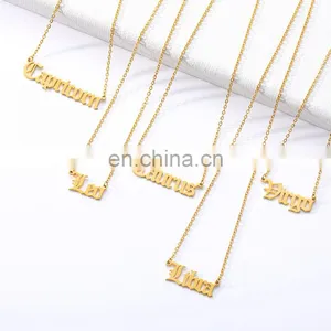 Fall 2020 Fashion Personalized Stainless Steel Custom Name Jewelry Custom Letter Women Pendant Necklace thumbnail-4